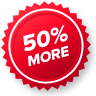50% more