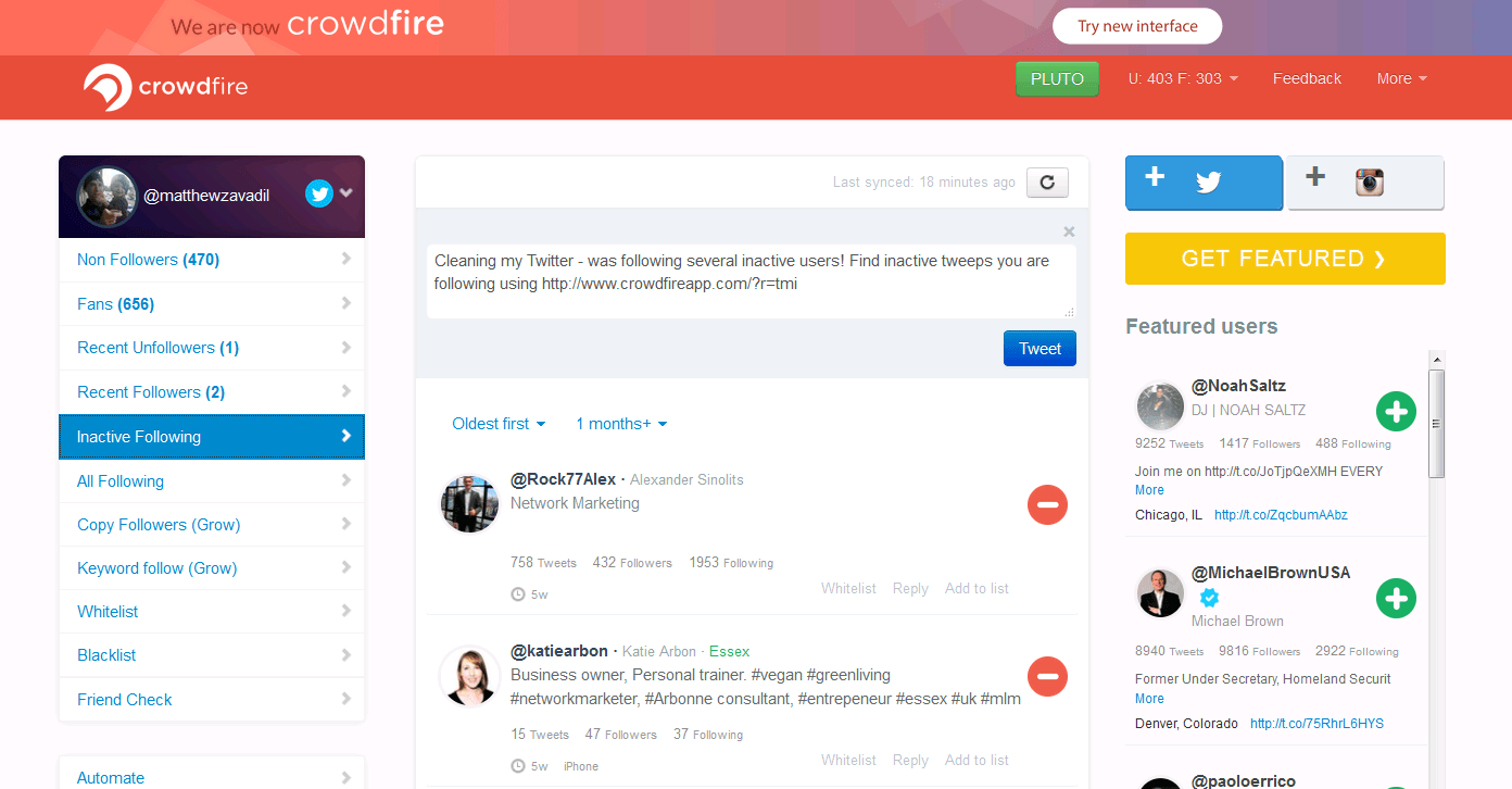 Crowdfire_Interface